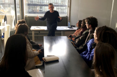 visite à la Gerrit Rietveld Academie-département Mode-directeur du département Niels Klavers