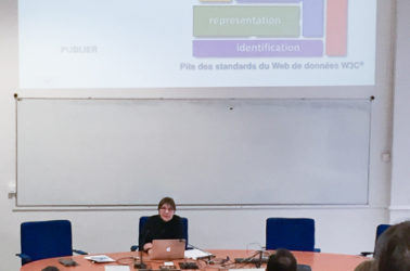 conférence sur le web sémantique avec Michèle Brunet, chercheur en épigraphie